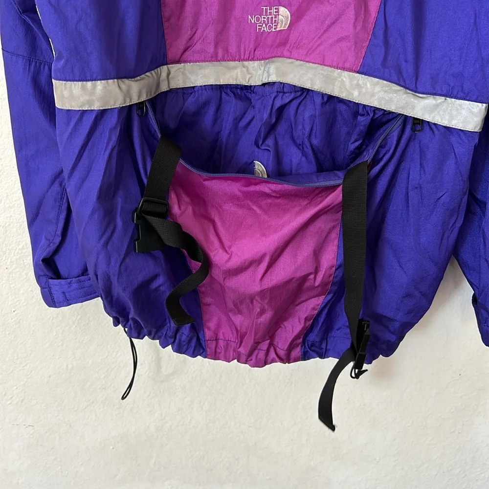The North Face Vintage Color Block Shell Jacket Becomes Fanny Pack Sz L